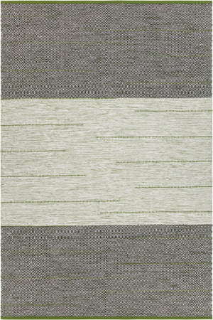 Chandra Rugs Tanya 100% Cotton Hand-Woven Flatweave Cotton Rug Green/Black 9' x 13'