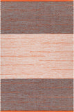 Chandra Rugs Tanya 100% Cotton Hand-Woven Flatweave Cotton Rug Orange/Black 9' x 13'