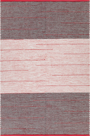 Chandra Rugs Tanya 100% Cotton Hand-Woven Flatweave Cotton Rug Red/Black 9' x 13'