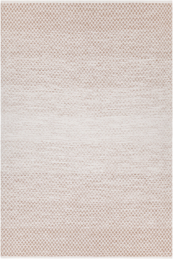 Chandra Rugs Tanya 100% Cotton Hand-Woven Flatweave Cotton Rug Brown/White 9' x 13'