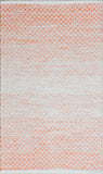 Chandra Rugs Tanya 100% Cotton Hand-Woven Flatweave Cotton Rug Orange/White 9' x 13'