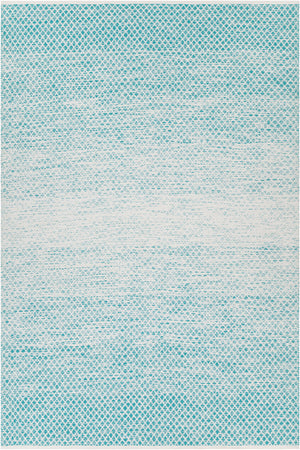 Chandra Rugs Tanya 100% Cotton Hand-Woven Flatweave Cotton Rug Blue/White 9' x 13'