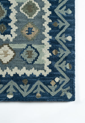 Momeni Tangier TAN-1 Hand Tufted Traditional Oriental Indoor Area Rug Blue 9'6" x 13'6" TANGITAN-1BLU96D6
