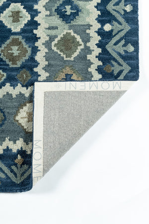 Momeni Tangier TAN-1 Hand Tufted Traditional Oriental Indoor Area Rug Blue 9'6" x 13'6" TANGITAN-1BLU96D6