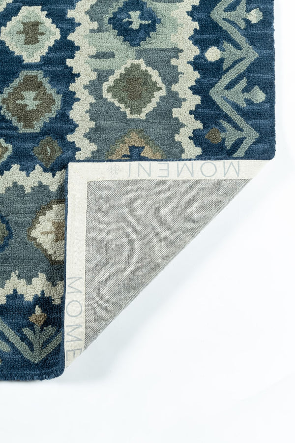 Momeni Tangier TAN-1 Hand Tufted Traditional Oriental Indoor Area Rug Blue 9'6" x 13'6" TANGITAN-1BLU96D6