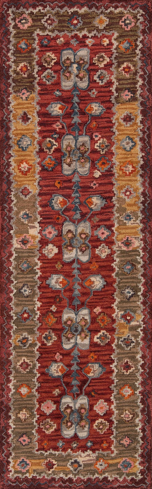 Momeni Tangier TAN-1 Hand Tufted Traditional Oriental Indoor Area Rug Red 9'6" x 13'6" TANGITAN-1RED96D6