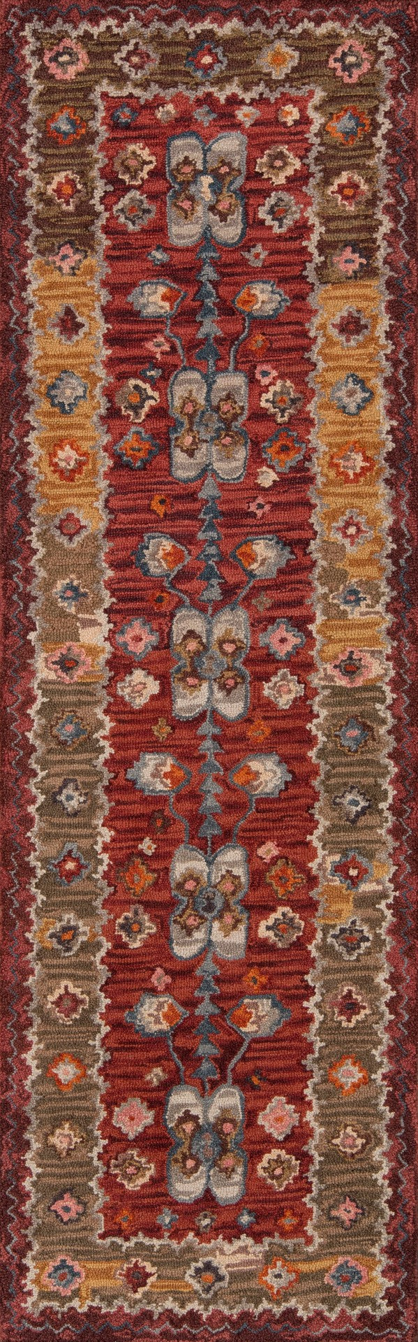 Momeni Tangier TAN-1 Hand Tufted Traditional Oriental Indoor Area Rug Red 9'6" x 13'6" TANGITAN-1RED96D6