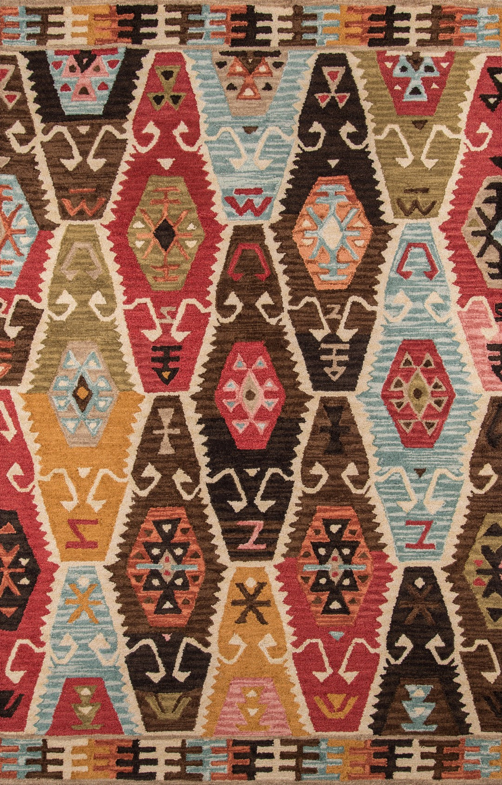 Momeni Tangier TAN-2 Hand Tufted Transitional Geometric Indoor Area Rug Multi 9'6" x 13'6" TANGITAN-2MTI96D6