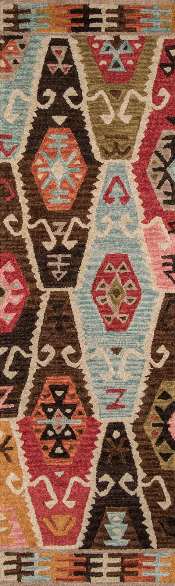 Momeni Tangier TAN-2 Hand Tufted Transitional Geometric Indoor Area Rug Multi 9'6" x 13'6" TANGITAN-2MTI96D6
