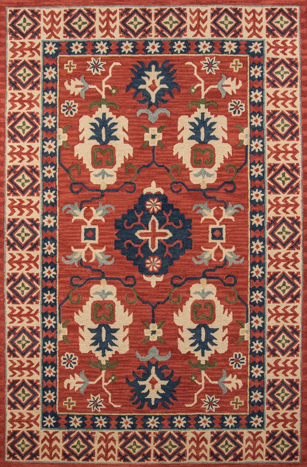Momeni Tangier TAN-3 Hand Tufted Traditional Oriental Indoor Area Rug Red 9'6" x 13'6" TANGITAN-3RED96D6