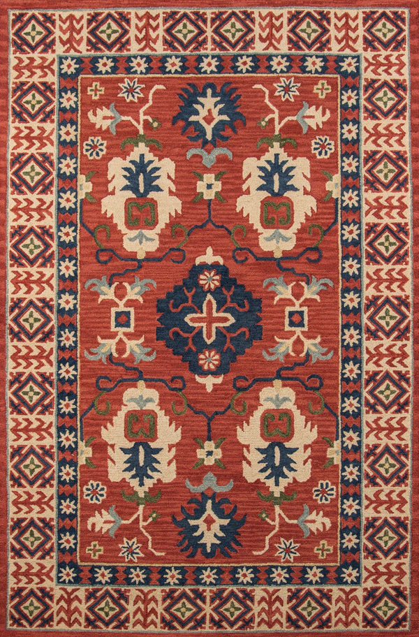 Momeni Tangier TAN-3 Hand Tufted Traditional Oriental Indoor Area Rug Red 9'6" x 13'6" TANGITAN-3RED96D6