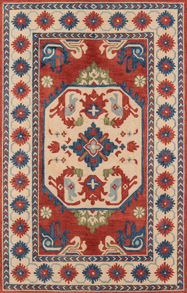 Momeni Tangier TAN-4 Hand Tufted Traditional Oriental Indoor Area Rug Ivory 9'6" x 13'6" TANGITAN-4IVY96D6