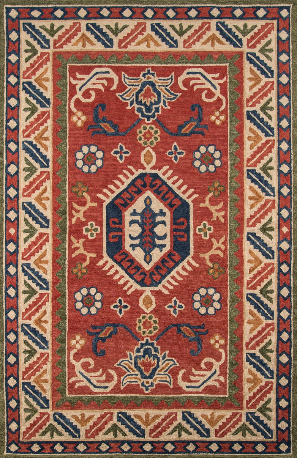 Momeni Tangier TAN-8 Hand Tufted Traditional Oriental Indoor Area Rug Ivory 9'6" x 13'6" TANGITAN-8IVY96D6