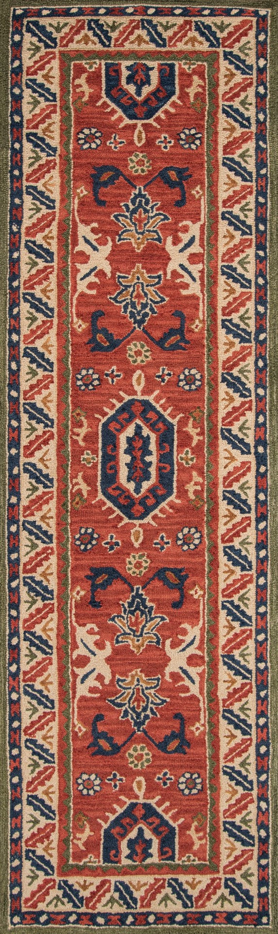 Momeni Tangier TAN-8 Hand Tufted Traditional Oriental Indoor Area Rug Ivory 9'6" x 13'6" TANGITAN-8IVY96D6