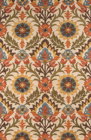 Momeni Tangier TAN-9 Hand Tufted Casual Floral Indoor Area Rug Gold 9'6" x 13'6" TANGITAN-9GLD96D6