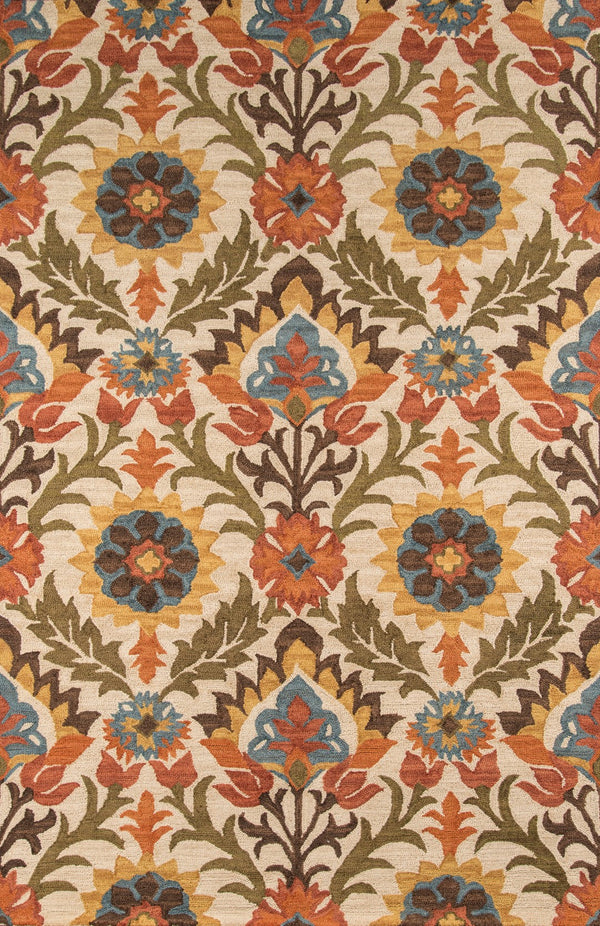 Momeni Tangier TAN-9 Hand Tufted Casual Floral Indoor Area Rug Gold 9'6" x 13'6" TANGITAN-9GLD96D6