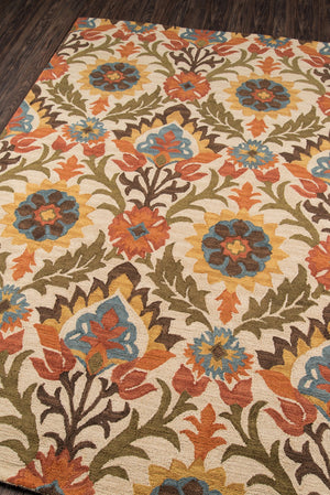 Momeni Tangier TAN-9 Hand Tufted Casual Floral Indoor Area Rug Gold 9'6" x 13'6" TANGITAN-9GLD96D6