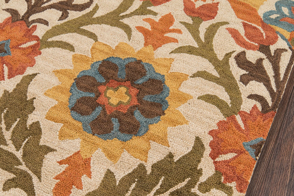 Momeni Tangier TAN-9 Hand Tufted Casual Floral Indoor Area Rug Gold 9'6" x 13'6" TANGITAN-9GLD96D6
