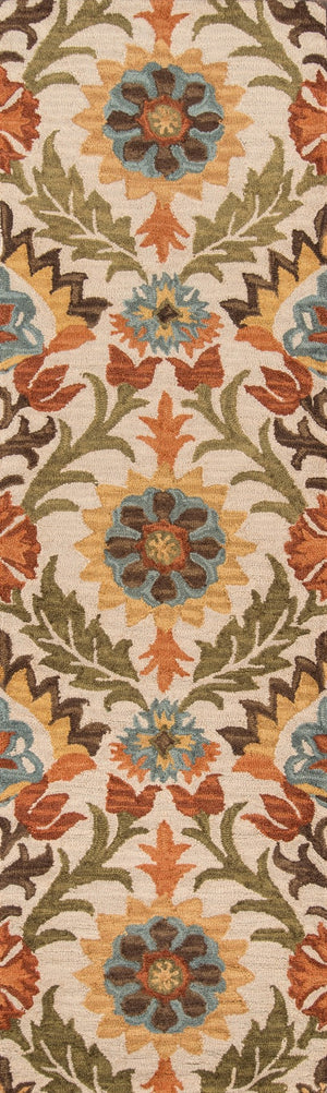 Momeni Tangier TAN-9 Hand Tufted Casual Floral Indoor Area Rug Gold 9'6" x 13'6" TANGITAN-9GLD96D6