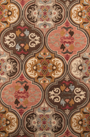 Momeni Tangier TAN10 Hand Tufted Transitional Damask Indoor Area Rug Multi 9'6" x 13'6" TANGITAN10MTI96D6