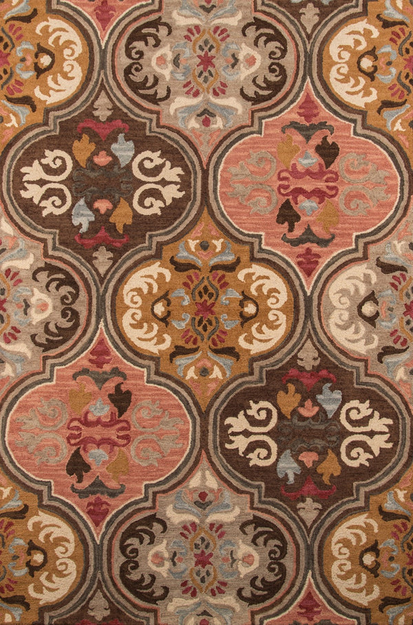 Momeni Tangier TAN10 Hand Tufted Transitional Damask Indoor Area Rug Multi 9'6" x 13'6" TANGITAN10MTI96D6