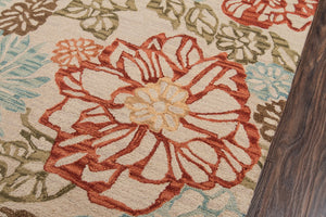 Momeni Tangier TAN11 Hand Tufted Casual Floral Indoor Area Rug Beige 9'6" x 13'6" TANGITAN11BGE96D6