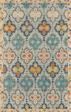Momeni Tangier TAN17 Hand Tufted Transitional Damask Indoor Area Rug Blue 9'6" x 13'6" TANGITAN17BLU96D6
