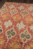 Momeni Tangier TAN17 Hand Tufted Transitional Damask Indoor Area Rug Red 9'6" x 13'6" TANGITAN17RED96D6