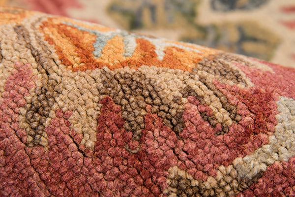 Momeni Tangier TAN17 Hand Tufted Transitional Damask Indoor Area Rug Red 9'6" x 13'6" TANGITAN17RED96D6