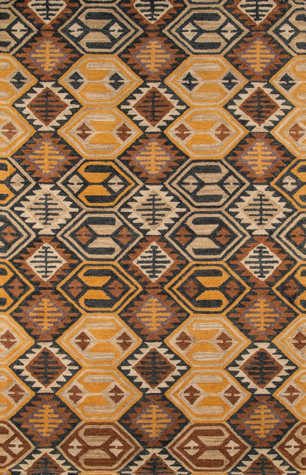 Momeni Tangier TAN18 Hand Tufted Transitional Geometric Indoor Area Rug Black 9'6" x 13'6" TANGITAN18BLK96D6