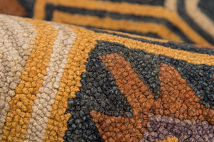 Momeni Tangier TAN18 Hand Tufted Transitional Geometric Indoor Area Rug Black 9'6" x 13'6" TANGITAN18BLK96D6