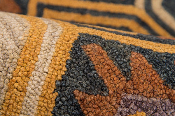 Momeni Tangier TAN18 Hand Tufted Transitional Geometric Indoor Area Rug Black 9'6" x 13'6" TANGITAN18BLK96D6