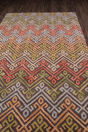 Momeni Tangier TAN20 Hand Tufted Transitional Geometric Indoor Area Rug Multi 9'6" x 13'6" TANGITAN20MTI96D6