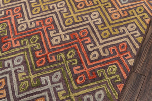 Momeni Tangier TAN20 Hand Tufted Transitional Geometric Indoor Area Rug Multi 9'6" x 13'6" TANGITAN20MTI96D6