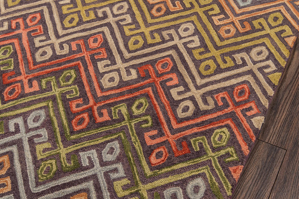 Momeni Tangier TAN20 Hand Tufted Transitional Geometric Indoor Area Rug Multi 9'6" x 13'6" TANGITAN20MTI96D6