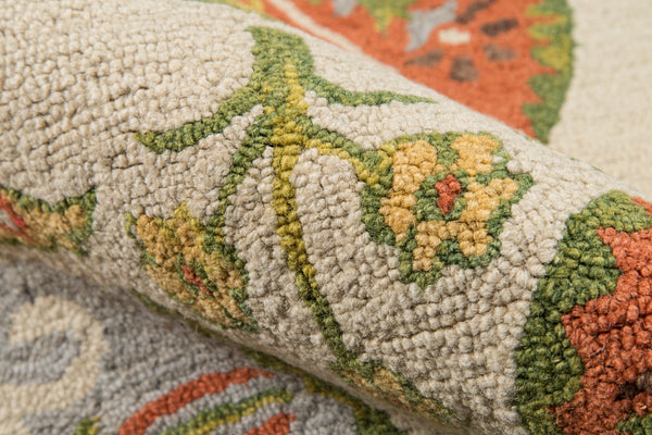 Momeni Tangier TAN27 Hand Tufted Transitional Floral Indoor Area Rug Ivory 9'6" x 13'6" TANGITAN27IVY96D6