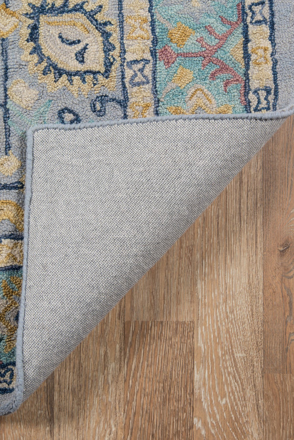 Momeni Tangier TAN30 Hand Tufted Traditional Oriental Indoor Area Rug Blue 9'6" x 13'6" TANGITAN30BLU96D6