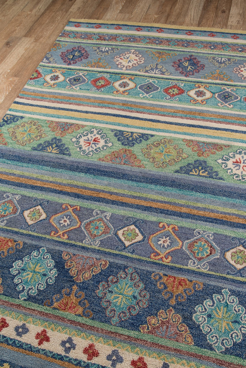 Momeni Tangier TAN32 Hand Tufted Traditional Oriental Indoor Area Rug Blue 9'6" x 13'6" TANGITAN32BLU96D6