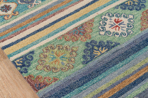 Momeni Tangier TAN32 Hand Tufted Traditional Oriental Indoor Area Rug Blue 9'6" x 13'6" TANGITAN32BLU96D6