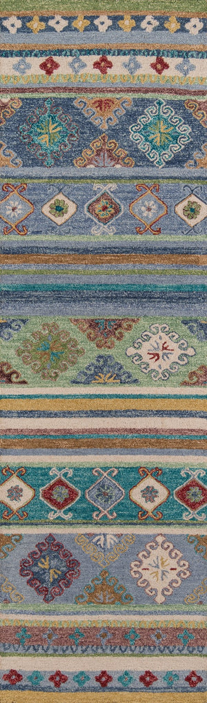 Momeni Tangier TAN32 Hand Tufted Traditional Oriental Indoor Area Rug Blue 9'6" x 13'6" TANGITAN32BLU96D6