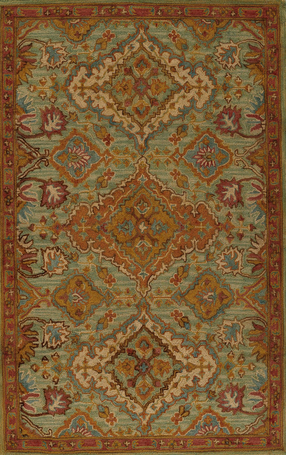 Momeni Tangier TAN35 Hand Tufted Traditional Oriental Indoor Area Rug Blue 9'6" x 13'6" TANGITAN35BLU96D6