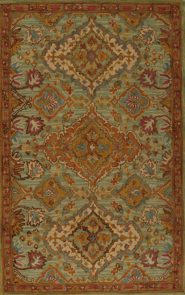 Momeni Tangier TAN35 Hand Tufted Traditional Oriental Indoor Area Rug Blue 9'6" x 13'6" TANGITAN35BLU96D6