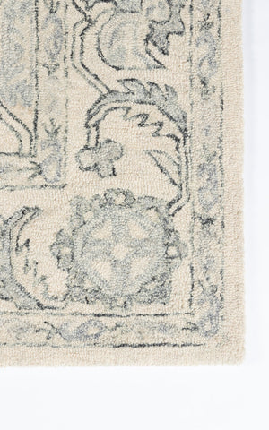 Momeni Tangier TAN37 Hand Tufted Traditional Floral Indoor Area Rug Ivory 9'6" x 13'6" TANGITAN37IVY96D6