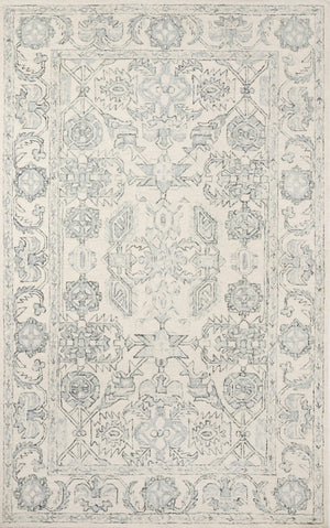 Momeni Tangier TAN37 Hand Tufted Traditional Floral Indoor Area Rug Ivory 9'6" x 13'6" TANGITAN37IVY96D6