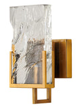 Bethel Gold Wall Sconce in Metal & Crystal