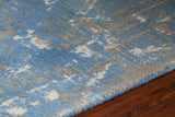 Chandra Rugs Tayla 100% Wool Hand-Tufted Traditional Rug Blue/Grey/Beige 9' x 13'
