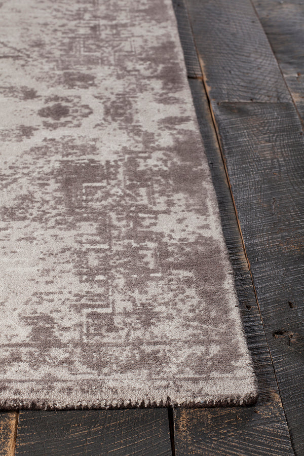 Chandra Rugs Tayla 100% Wool Hand-Tufted Traditional Rug Grey/White/Charcoal 9' x 13'