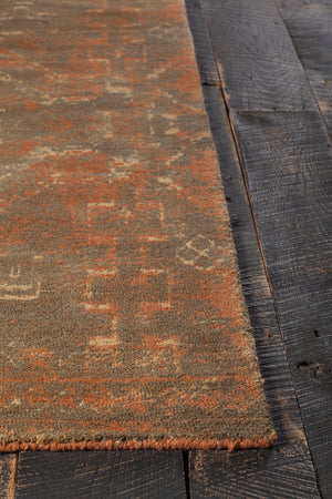 Chandra Rugs Tayla 100% Wool Hand-Tufted Traditional Rug Rust/Brown/Beige 9' x 13'