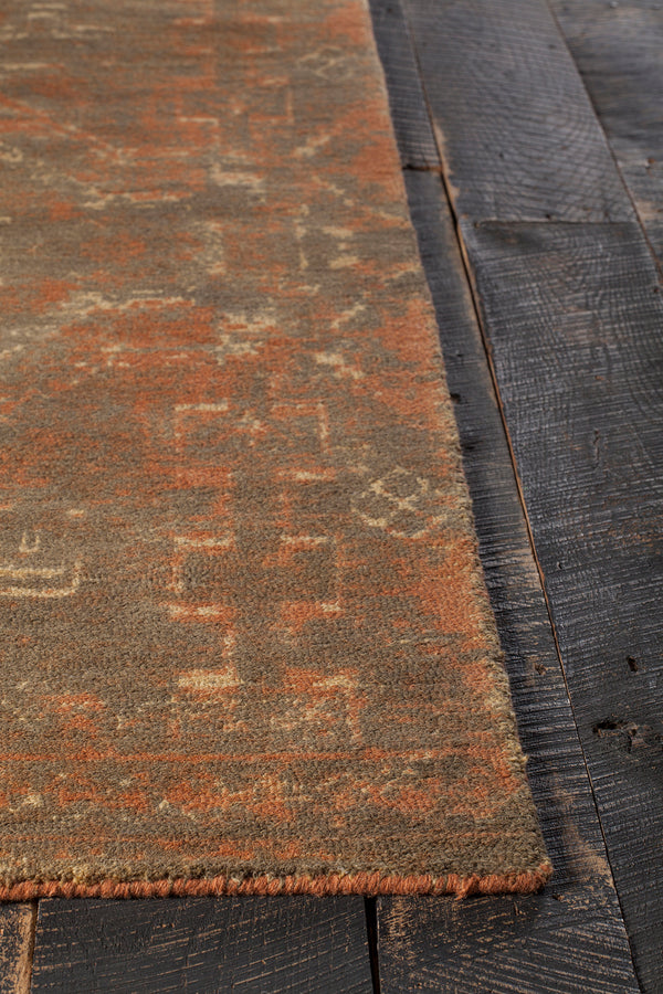 Chandra Rugs Tayla 100% Wool Hand-Tufted Traditional Rug Rust/Brown/Beige 9' x 13'