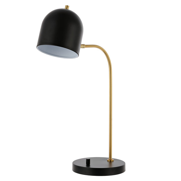 Safavieh Drina, 23.5 Inch, Black/Gold, Table Lamp W/ Usb Port ​ Black / Gold Metal TBL4017A-U